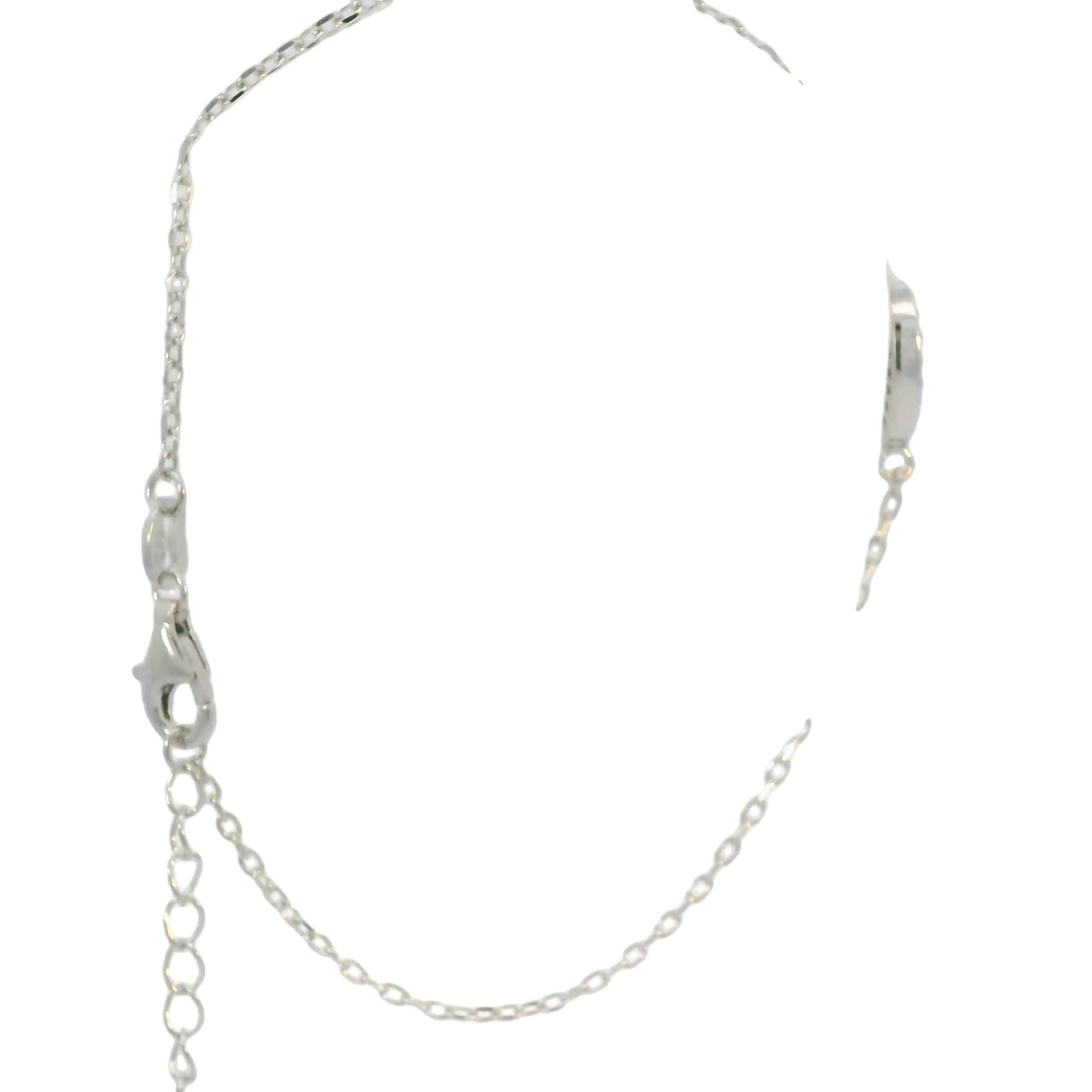 Sterling silver lab opal bracelet (heart)