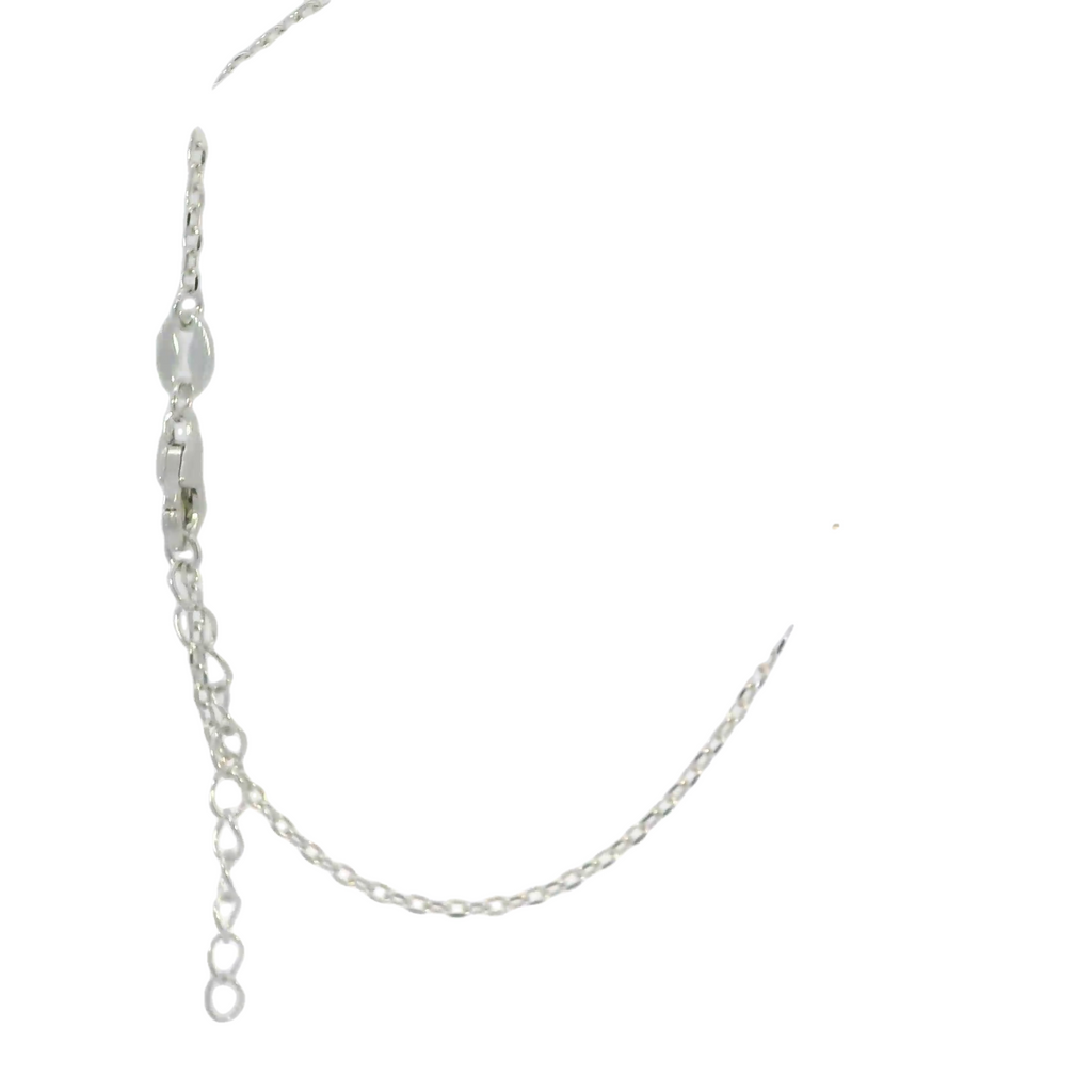 Sterling silver lab opal bracelet (heart)