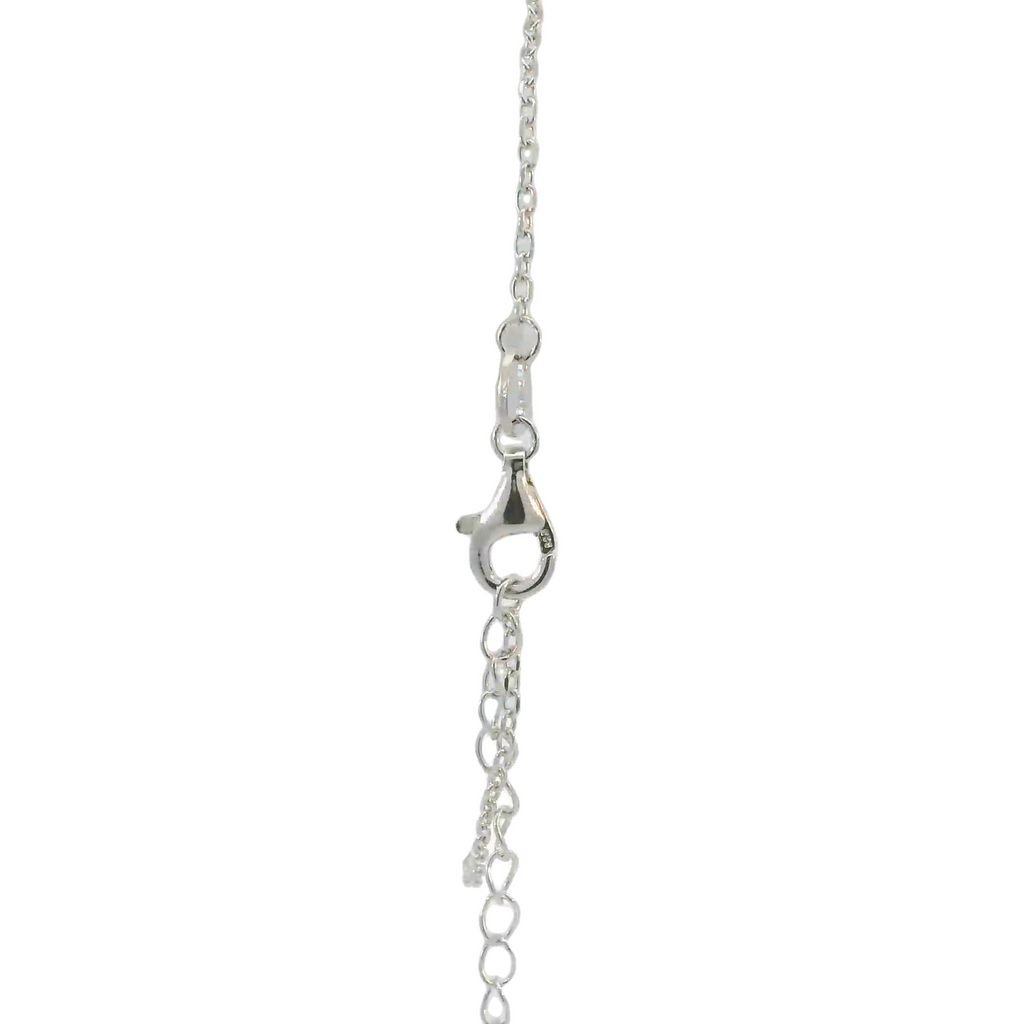 Sterling silver lab opal bracelet (heart)