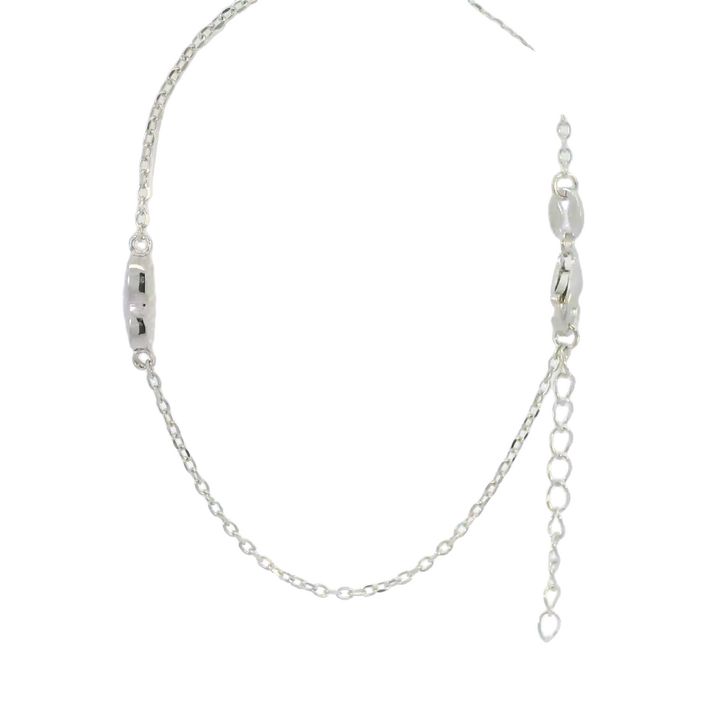 Sterling silver lab opal bracelet (Heart)