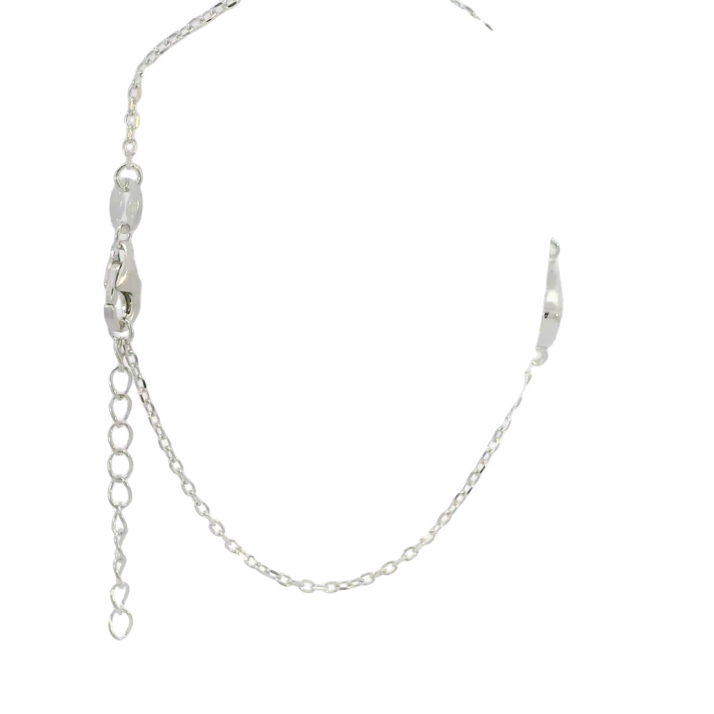 Sterling silver lab opal bracelet (Heart)