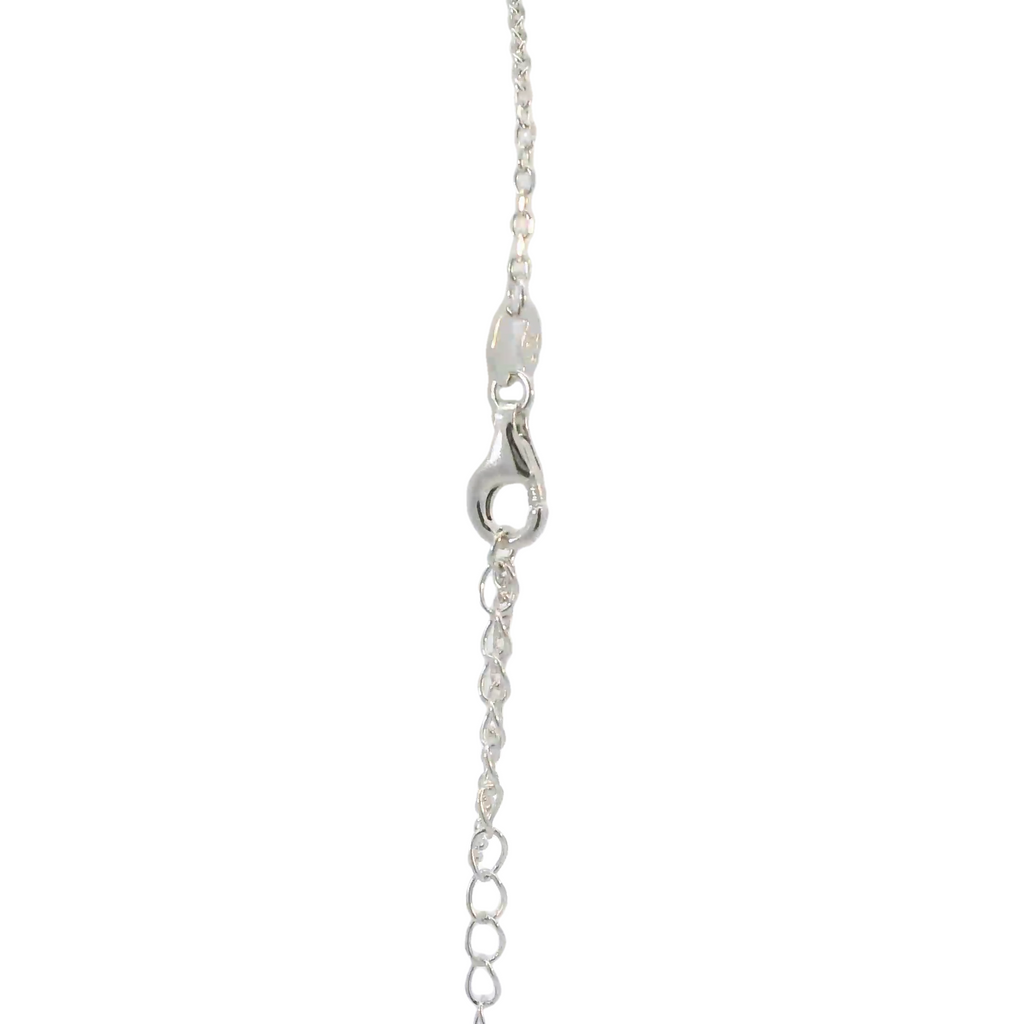 Sterling silver lab opal bracelet (Heart)