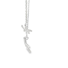 Load image into Gallery viewer, CUBIC ZIRCONIA STERLING SILVER NECKLACE (STARFISH)