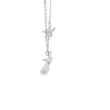 Load image into Gallery viewer, CUBIC ZIRCONIA STERLING SILVER NECKLACE (STARFISH)