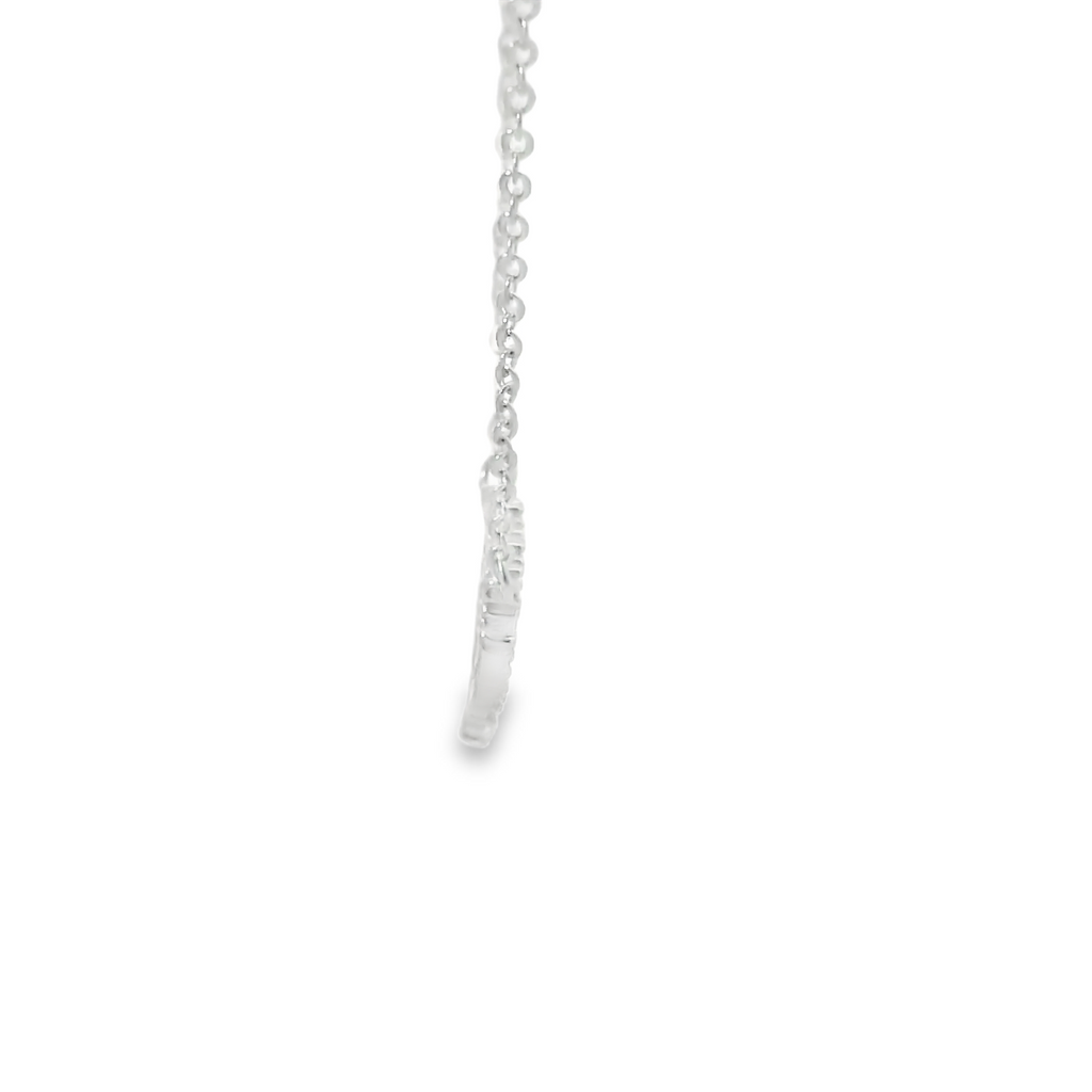 CUBIC ZIRCONIA HEART STERLING SILVER NEKLACE