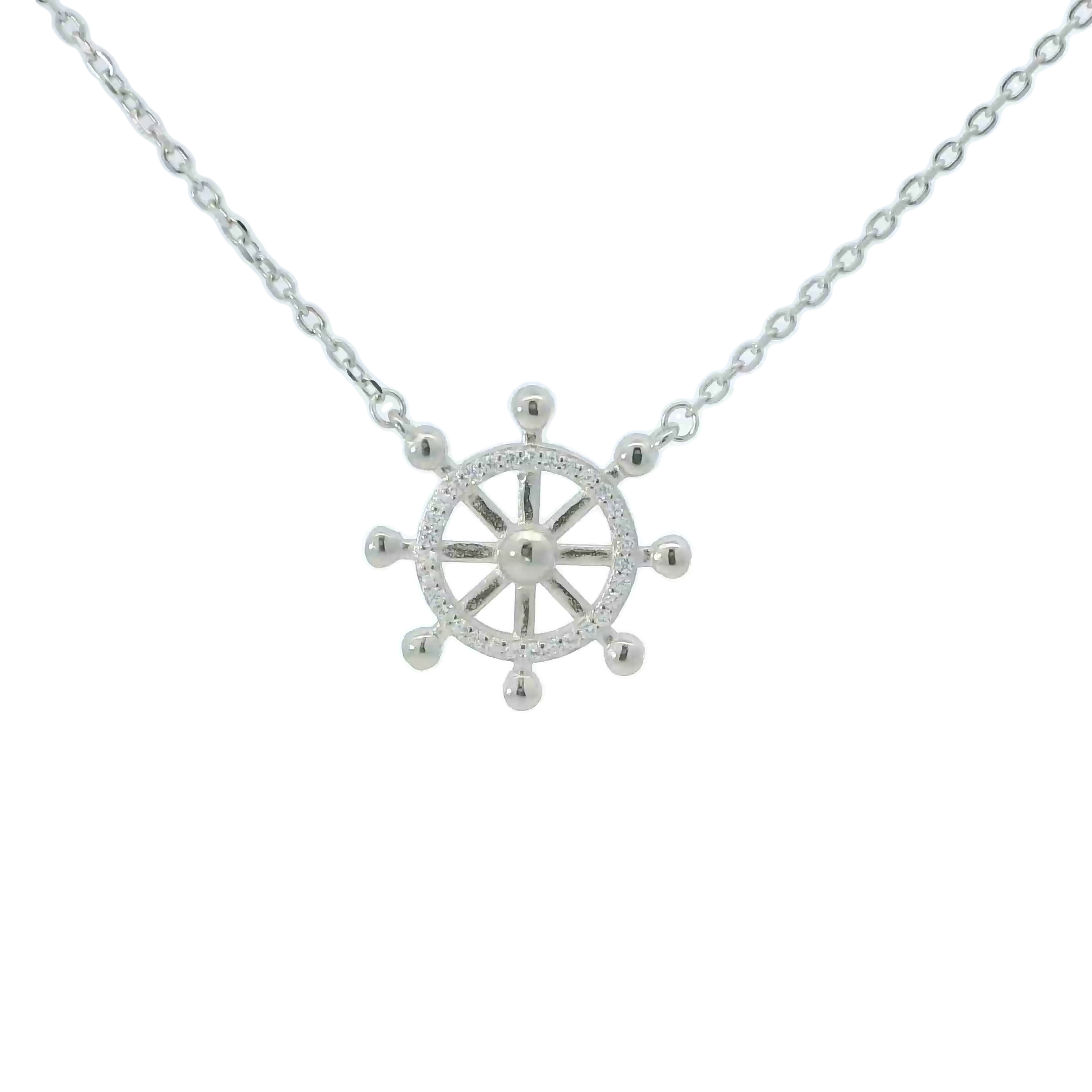 Sterling silver cubic zirconia necklace (Helm)