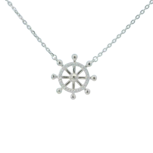 Sterling silver cubic zirconia necklace (Helm)
