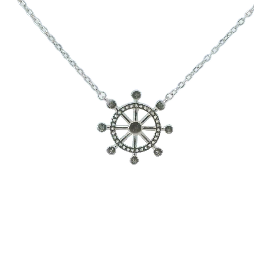 Sterling silver cubic zirconia necklace (Helm)