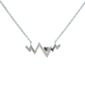 Sterling silver cubic zirconia necklace (Heartbeat)