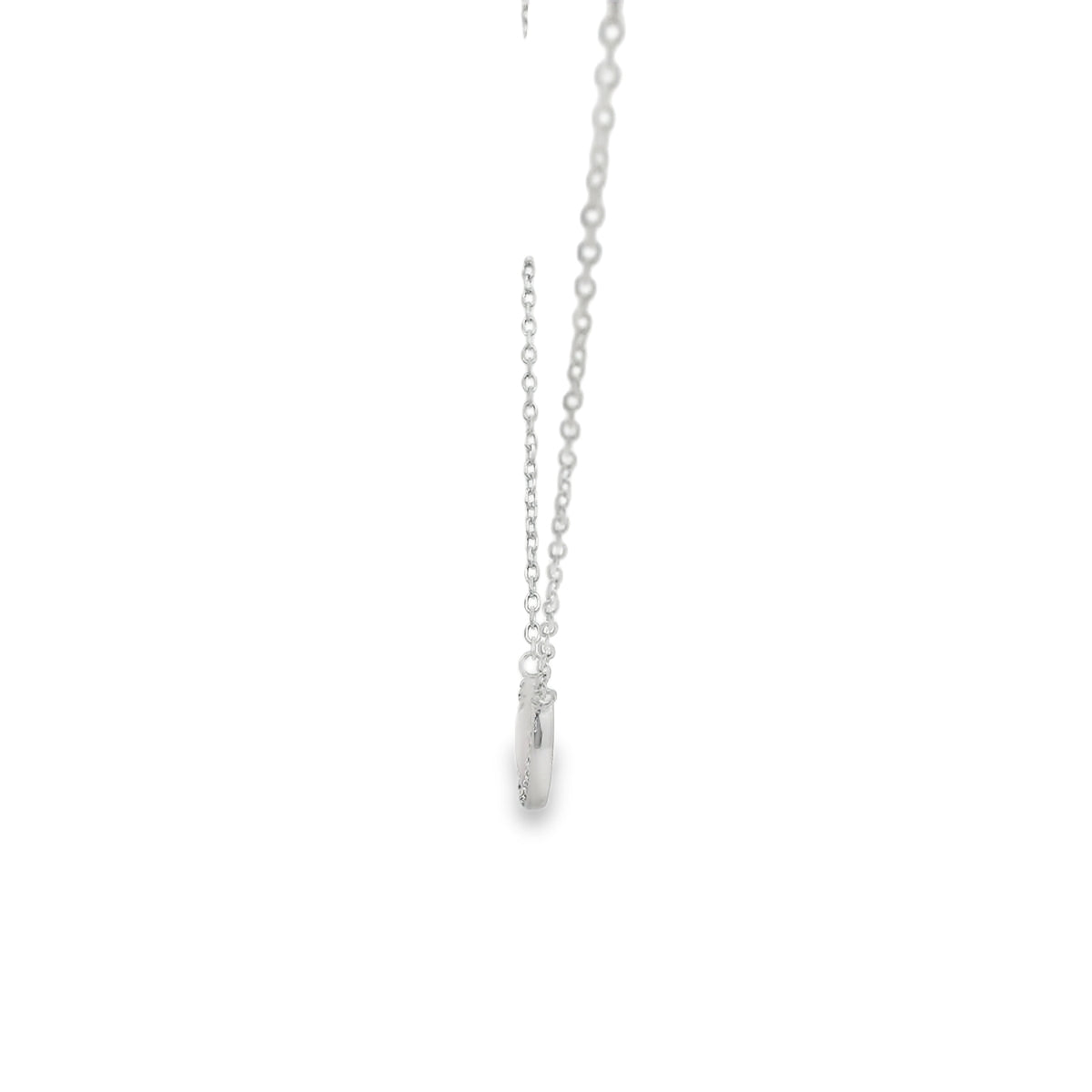 STERLING SILVER PINK LAB OPAL NECKLACE (HEART)
