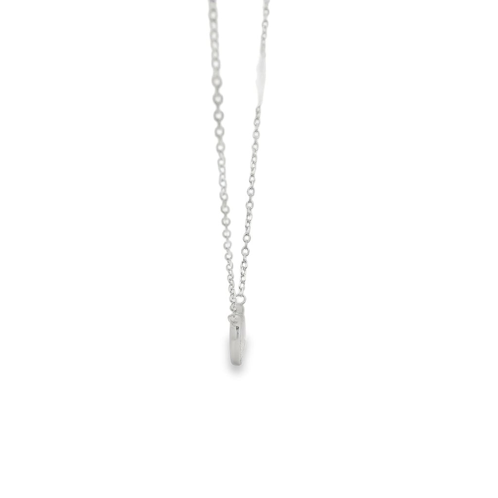 STERLING SILVER PINK LAB OPAL NECKLACE (HEART)