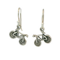 Bicycle sterling silver earrings