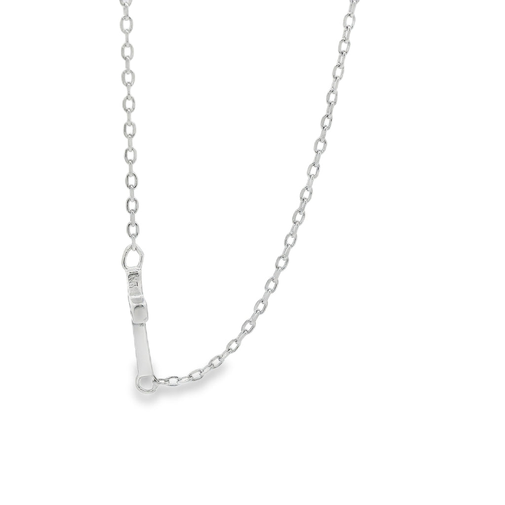 STERLING SILVER CZ CROSS BRACELET