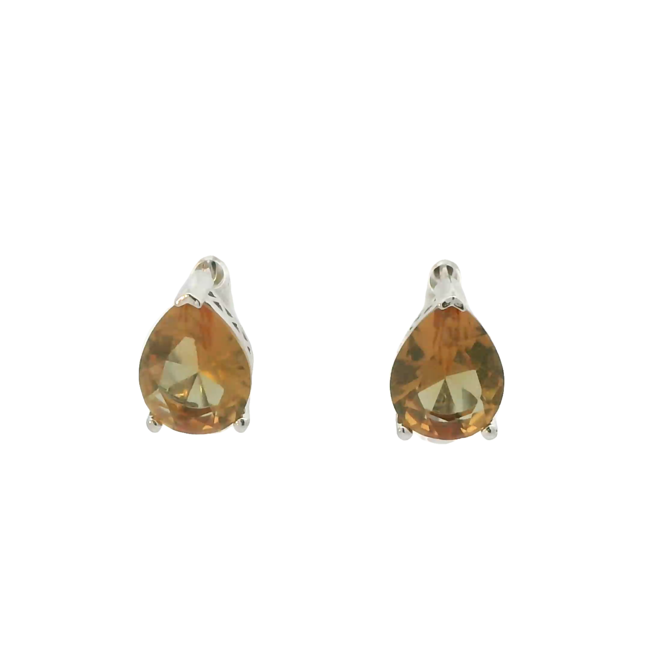 ZULTANITE COLOR CHANGING EARRINGS, STERLING SILVER (PEAR SHAPE)