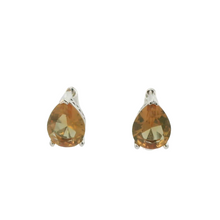 Load image into Gallery viewer, ZULTANITE COLOR CHANGING EARRINGS, STERLING SILVER (PEAR SHAPE)