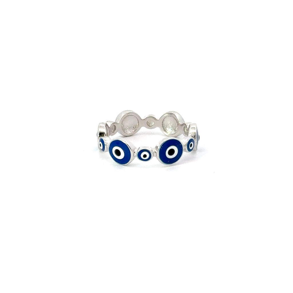 Dark Blue Evil Eye Ring