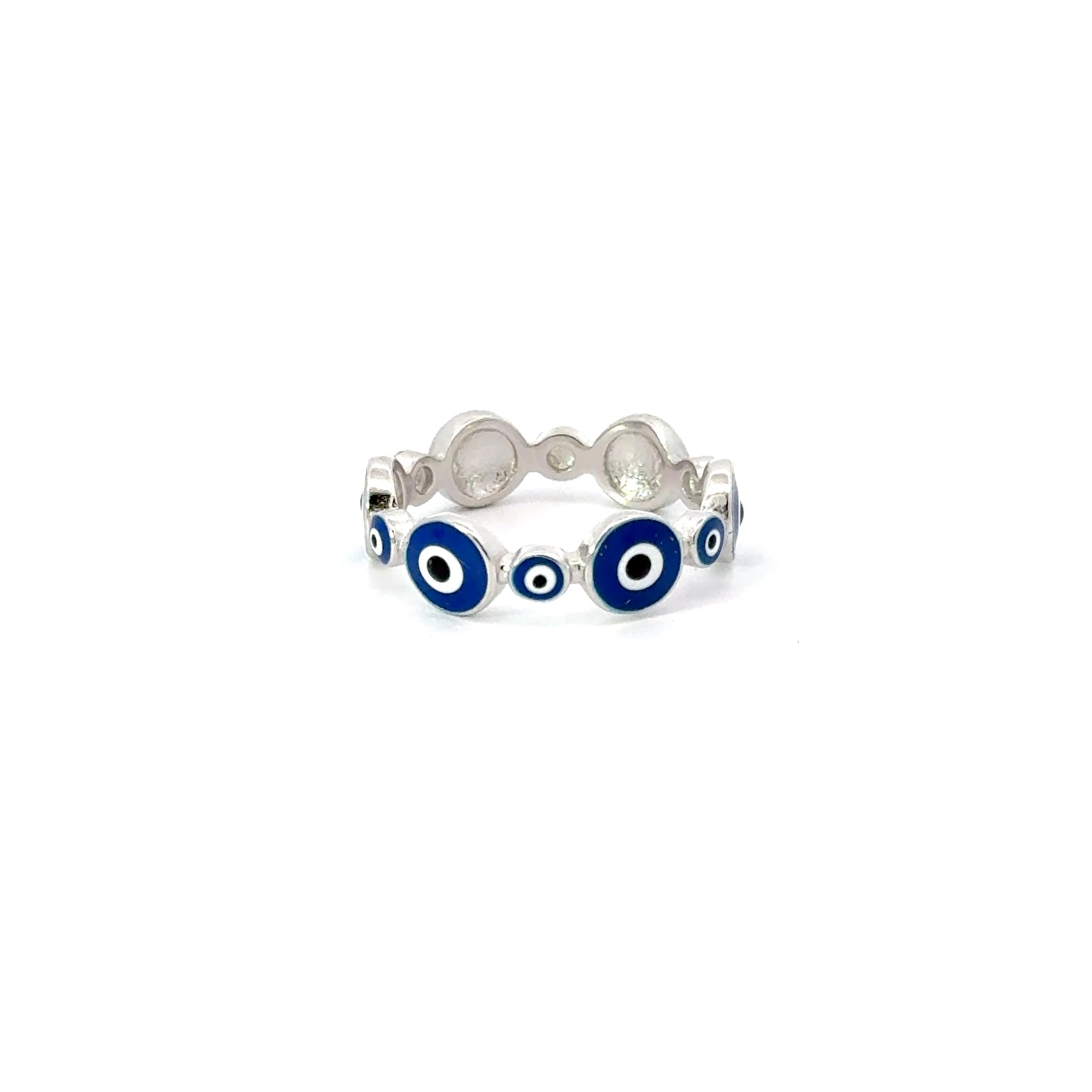 Dark Blue Evil Eye Ring