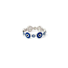 Load image into Gallery viewer, DARK BLUE EVIL EYE RING