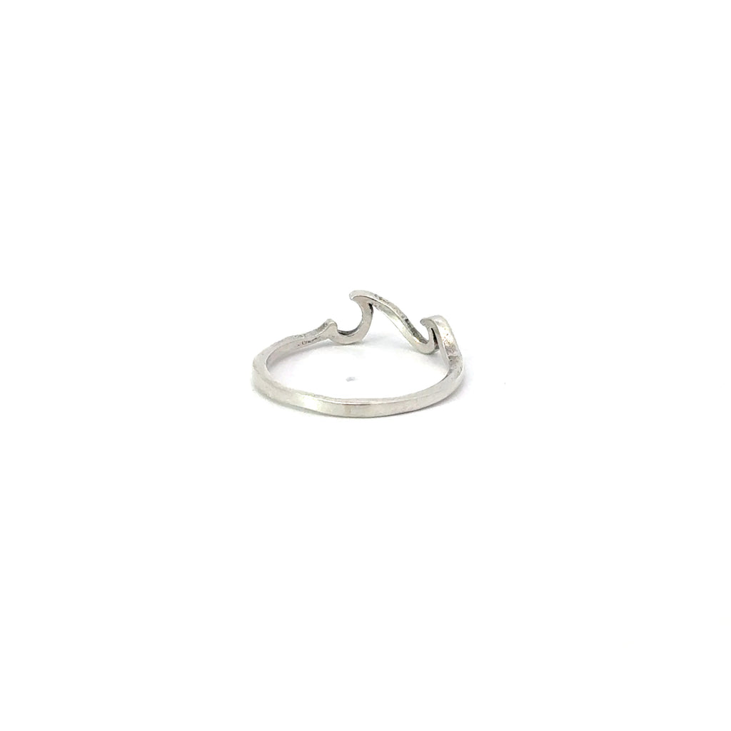 Sterling silver wave ring