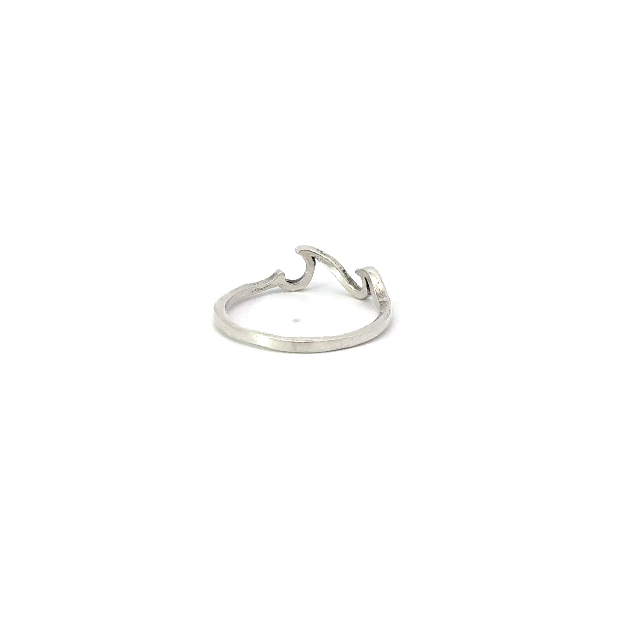 Sterling silver wave ring