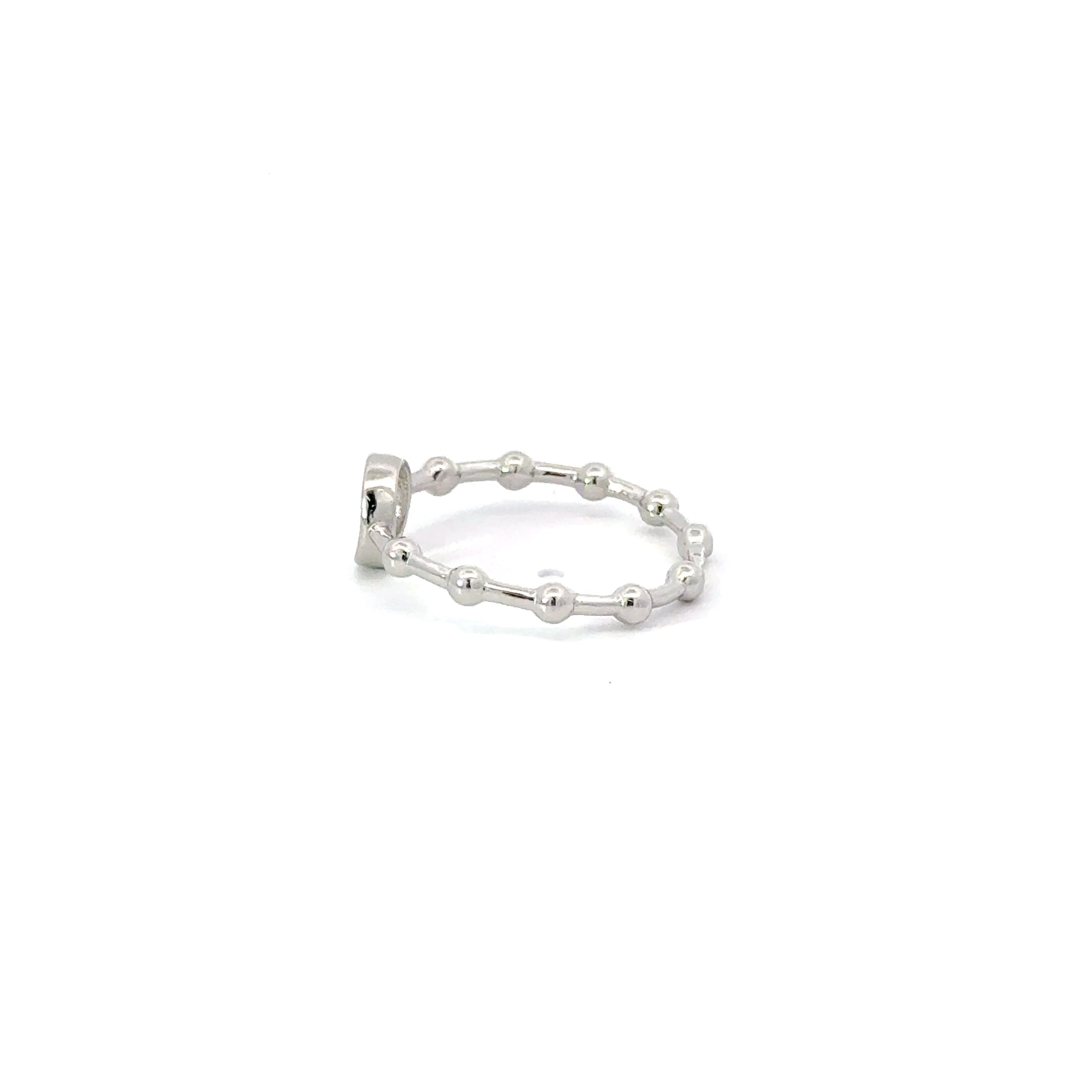 CROSS CIRCLE CUBIC ZIRCONIA STERLING SILVER RING