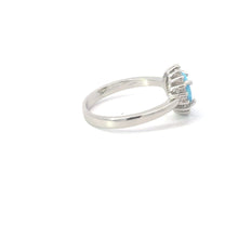 Load image into Gallery viewer, BLUE LAB OPAL STERLING SILVER  RING (ROUND)