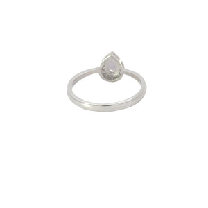 ZULTANITE RING, CUBIC ZIRCONIA STERLING SILVER, THE COLOR OF THE STONE CHANGES WITH DIFFERENT LIGHTING (TEARDROP SHAPE)