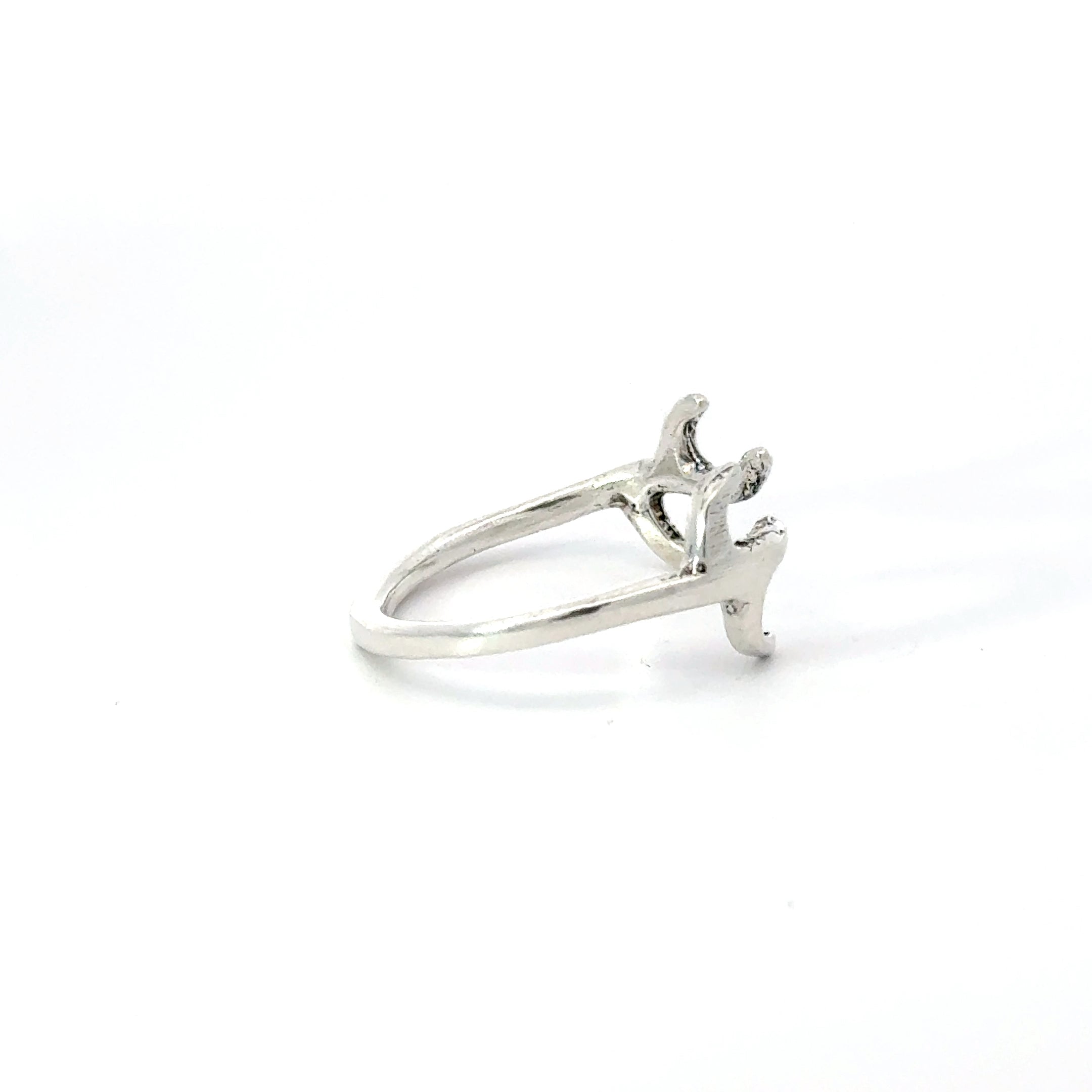Sterling silver deer antler ring