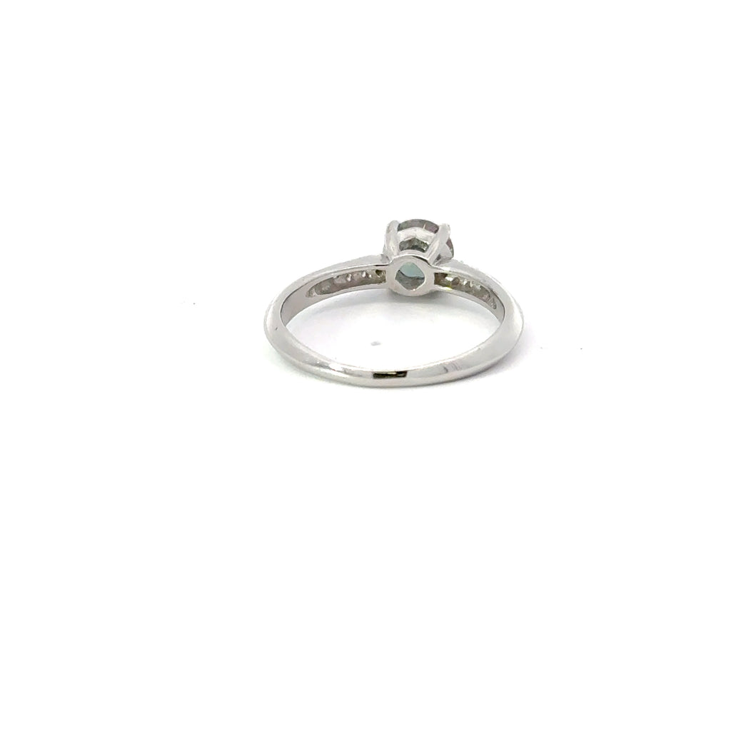 Mystic Topaz Cubic Zirconia Sterling Silver Ring (Round)