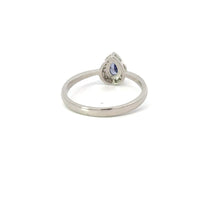 Load image into Gallery viewer, TANZANITE CUBIC ZIRCONIA STERLING SILVER RING (TEARDROP)