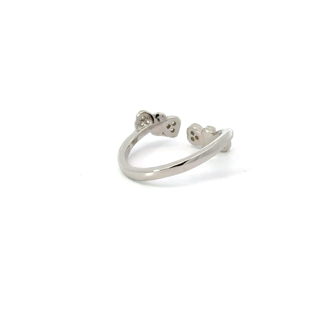 Cubic Zirconia Butterfly Sterling Silver Ring
