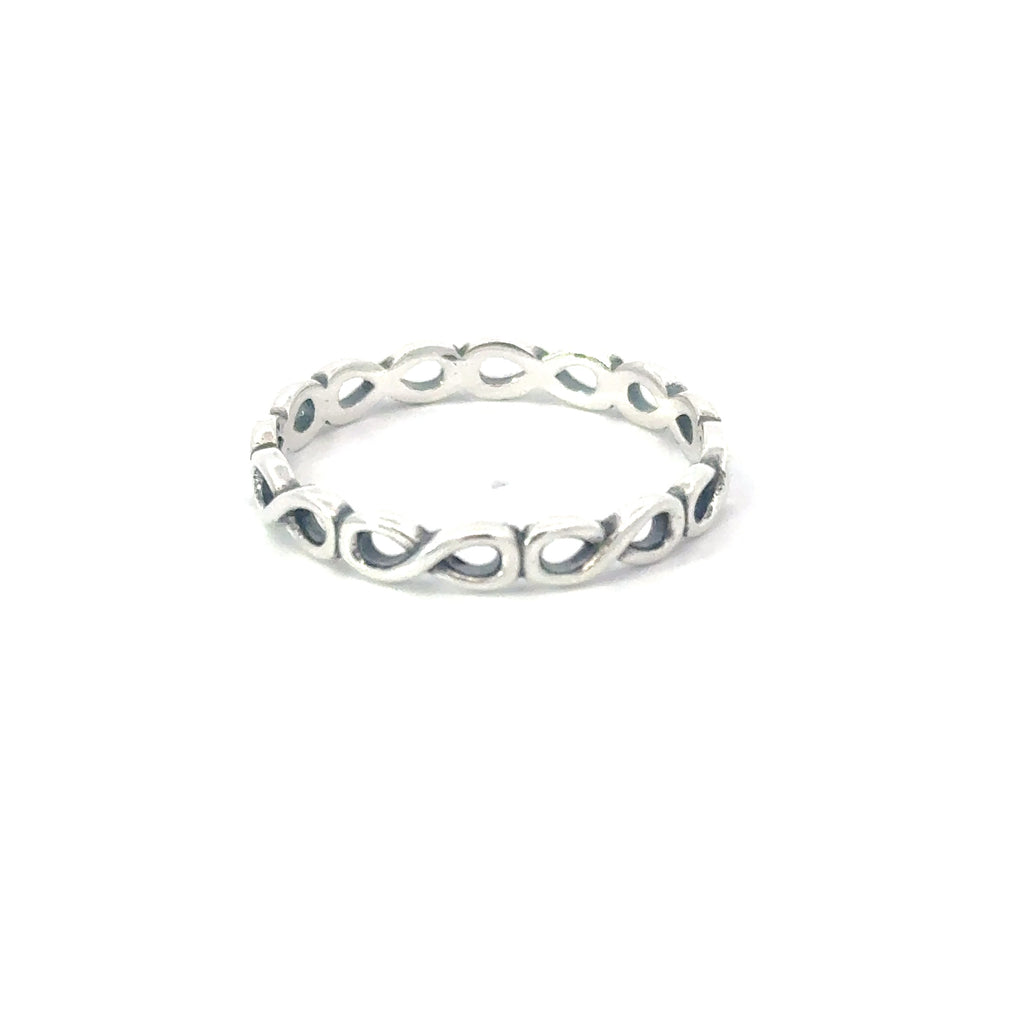 INFINITY BAND STERLING SILVER RING