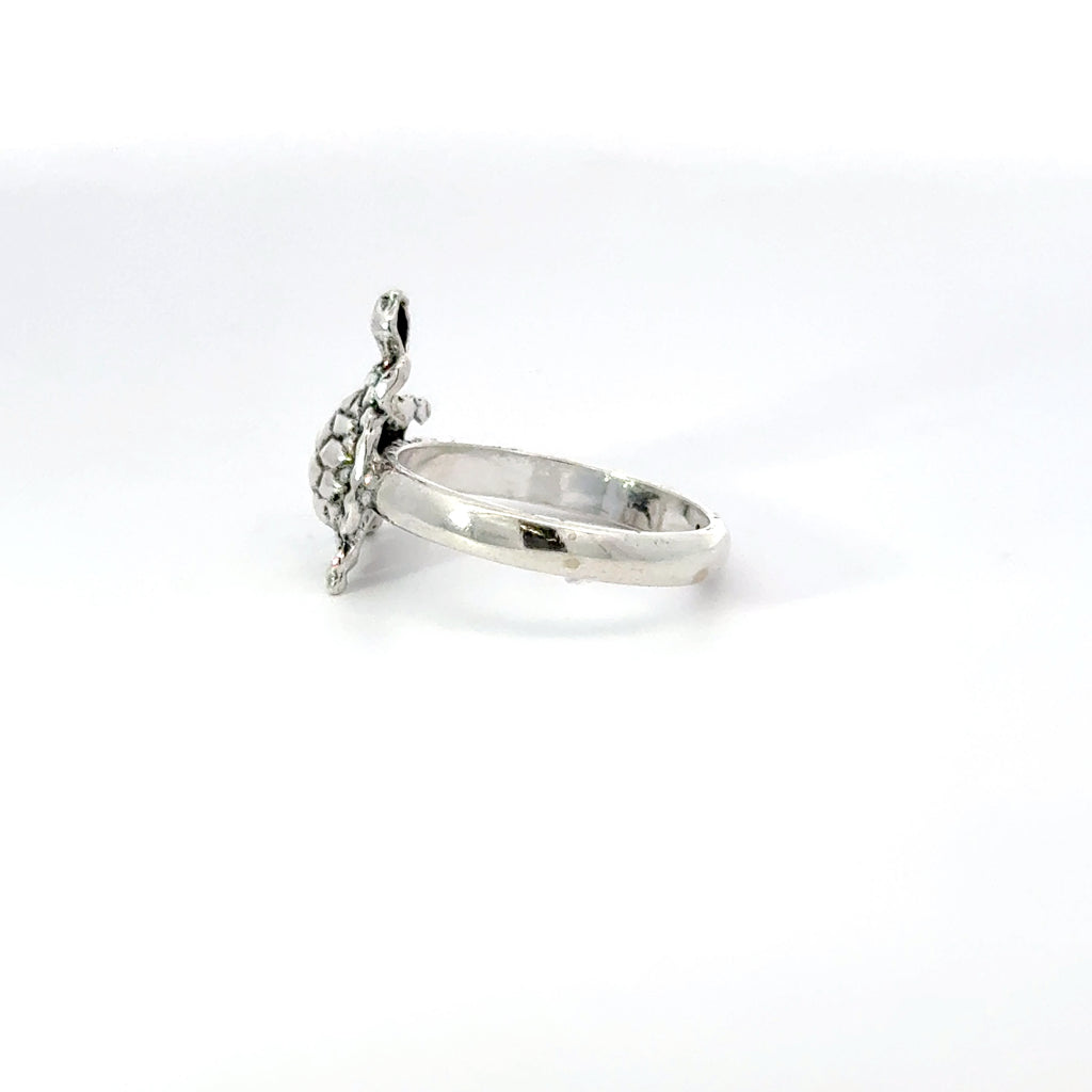 Sterling silver turtle ring
