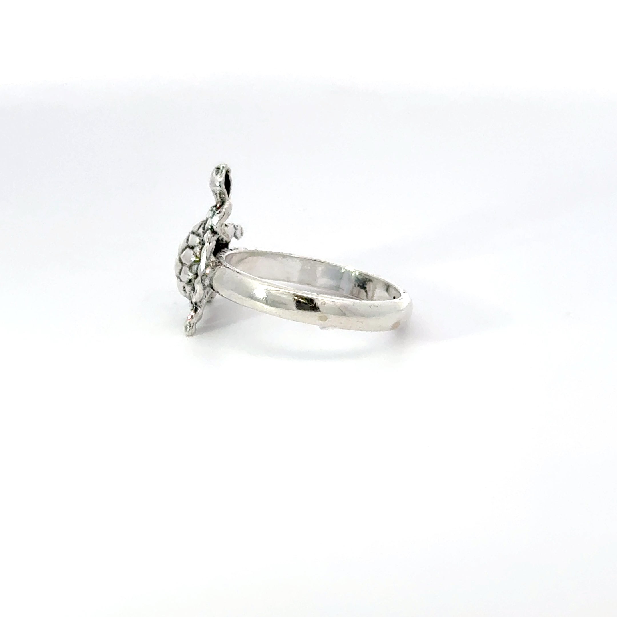 Sterling silver turtle ring