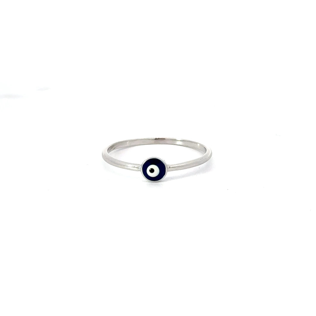 DARK BLUE EVIL EYE RING