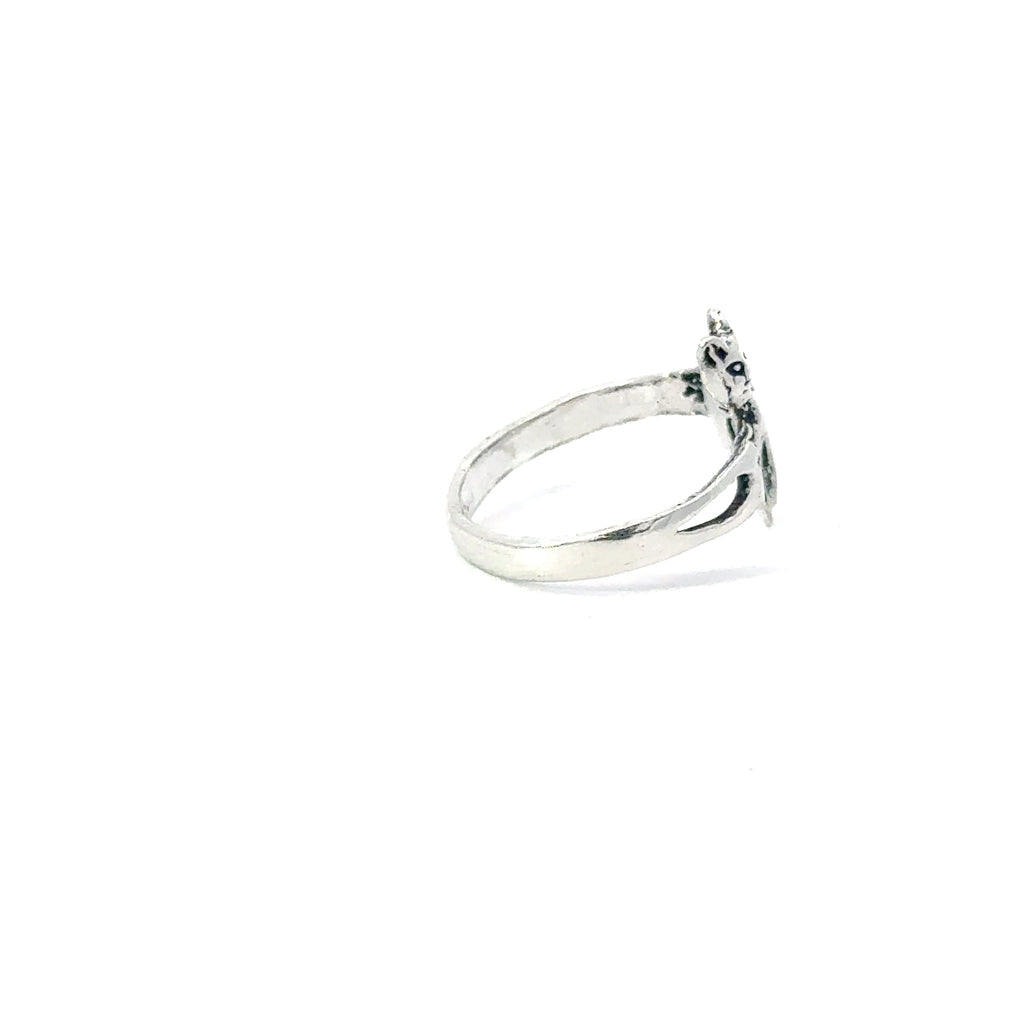 Sterling silver cat ring
