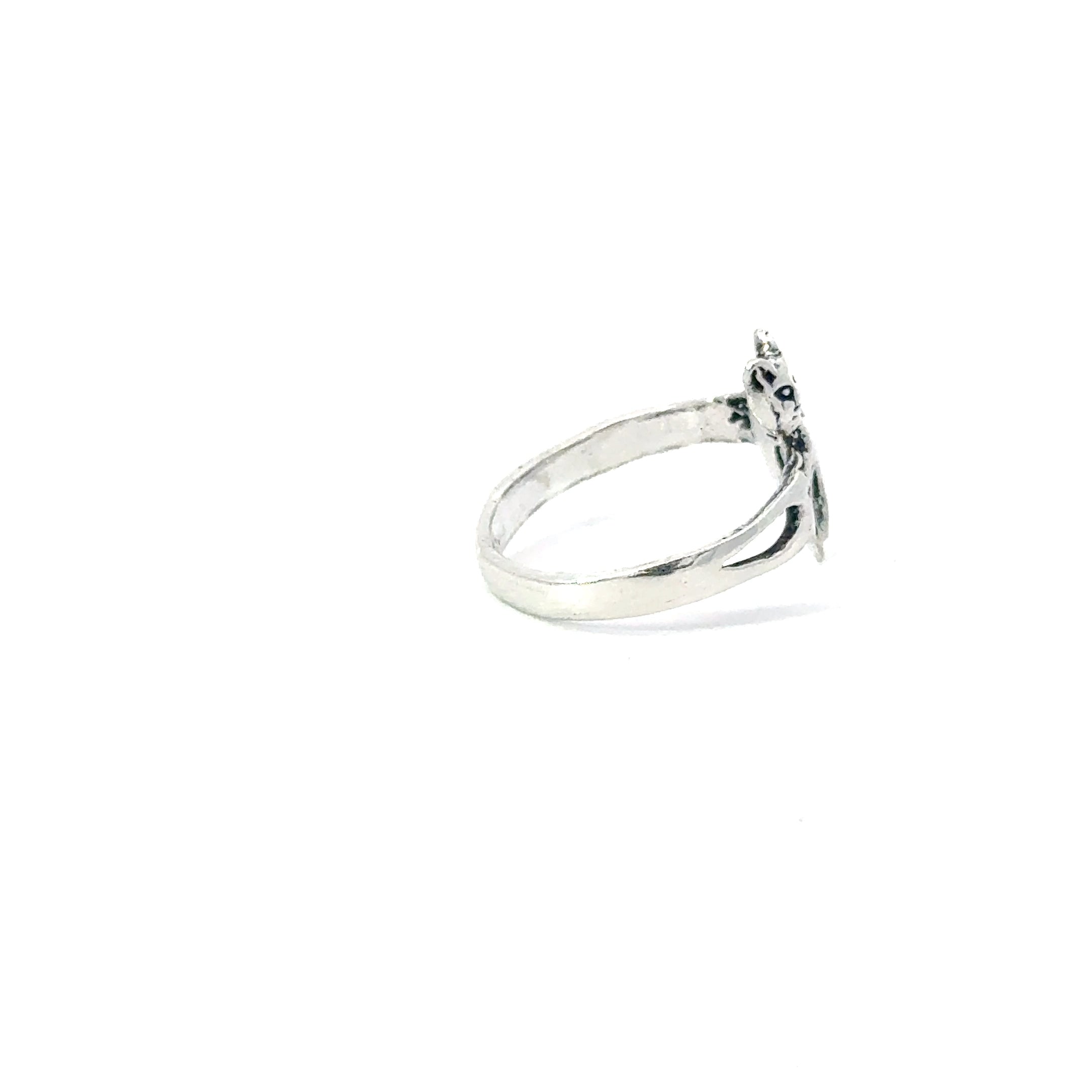 Sterling silver cat ring