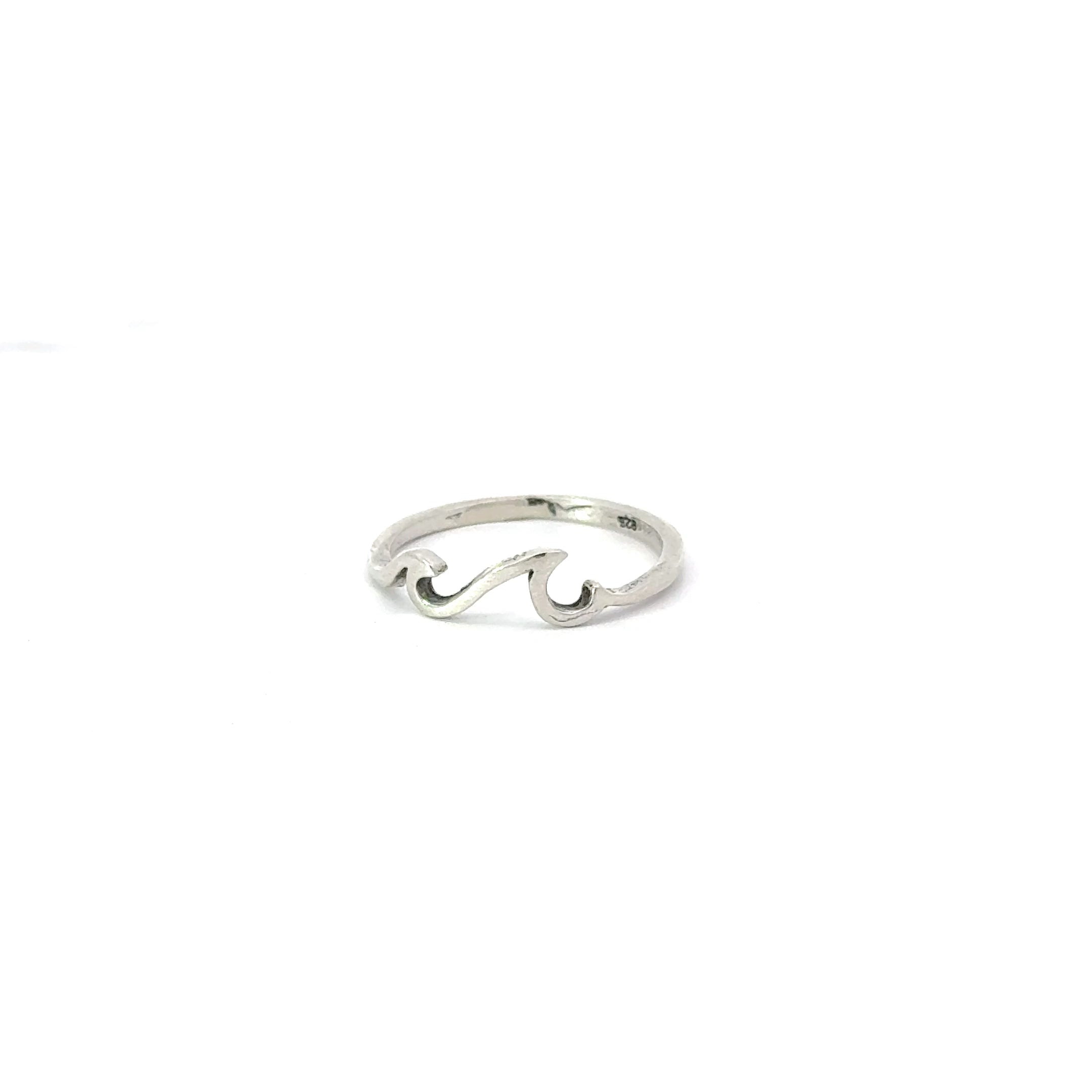 Sterling silver wave ring