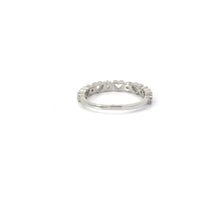 Load image into Gallery viewer, WHITE CUBIC ZIRCONIA STERLING SILVER RING (HEART)