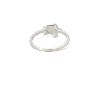 BLUE TURTLE LAB  OPAL STERLING SILVER RING