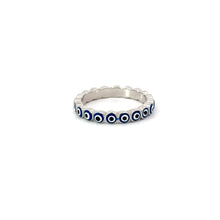 Load image into Gallery viewer, DARK BLUE EVIL EYE RING