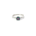 Mystic Topaz Cubic Zirconia Sterling Silver Ring (Round)