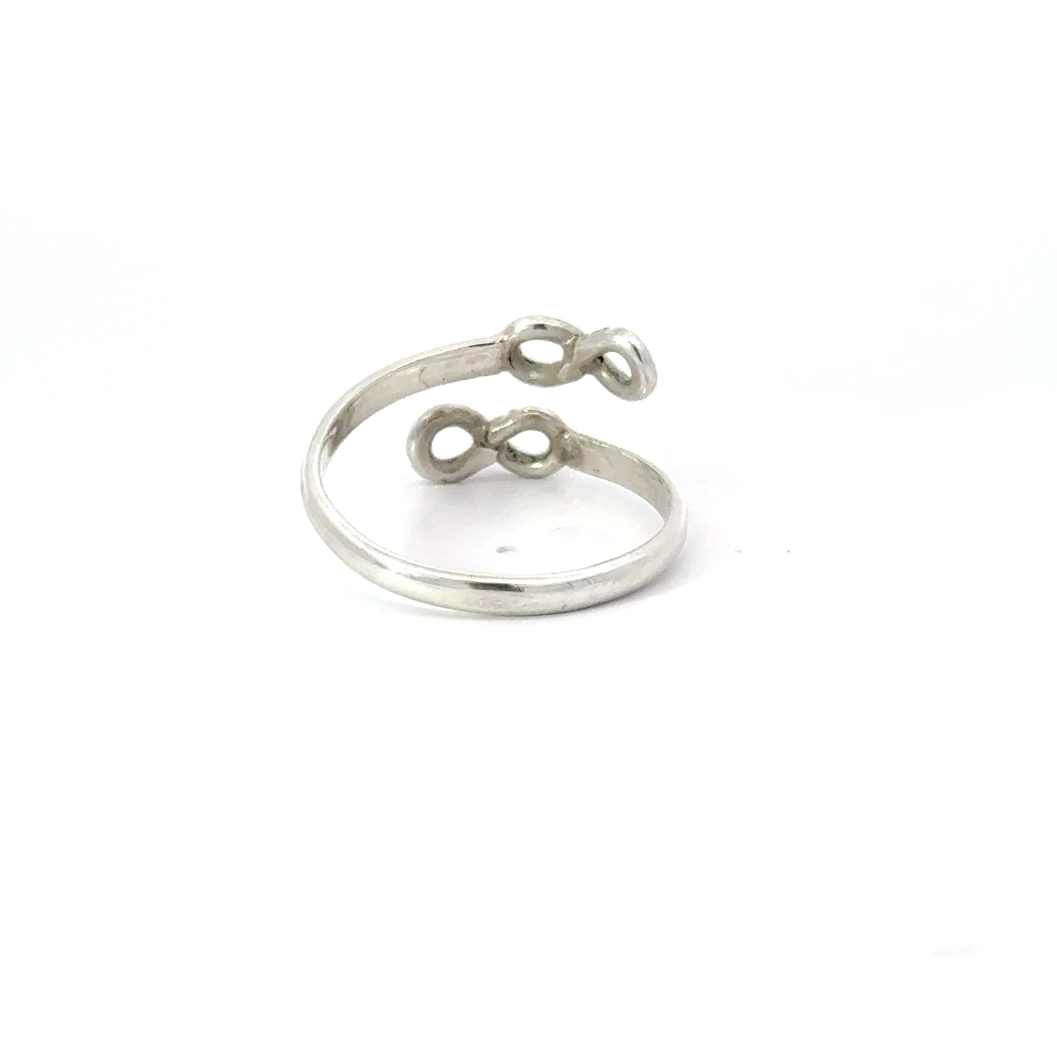 DOUBLE INFINITY STERLING SILVER RING
