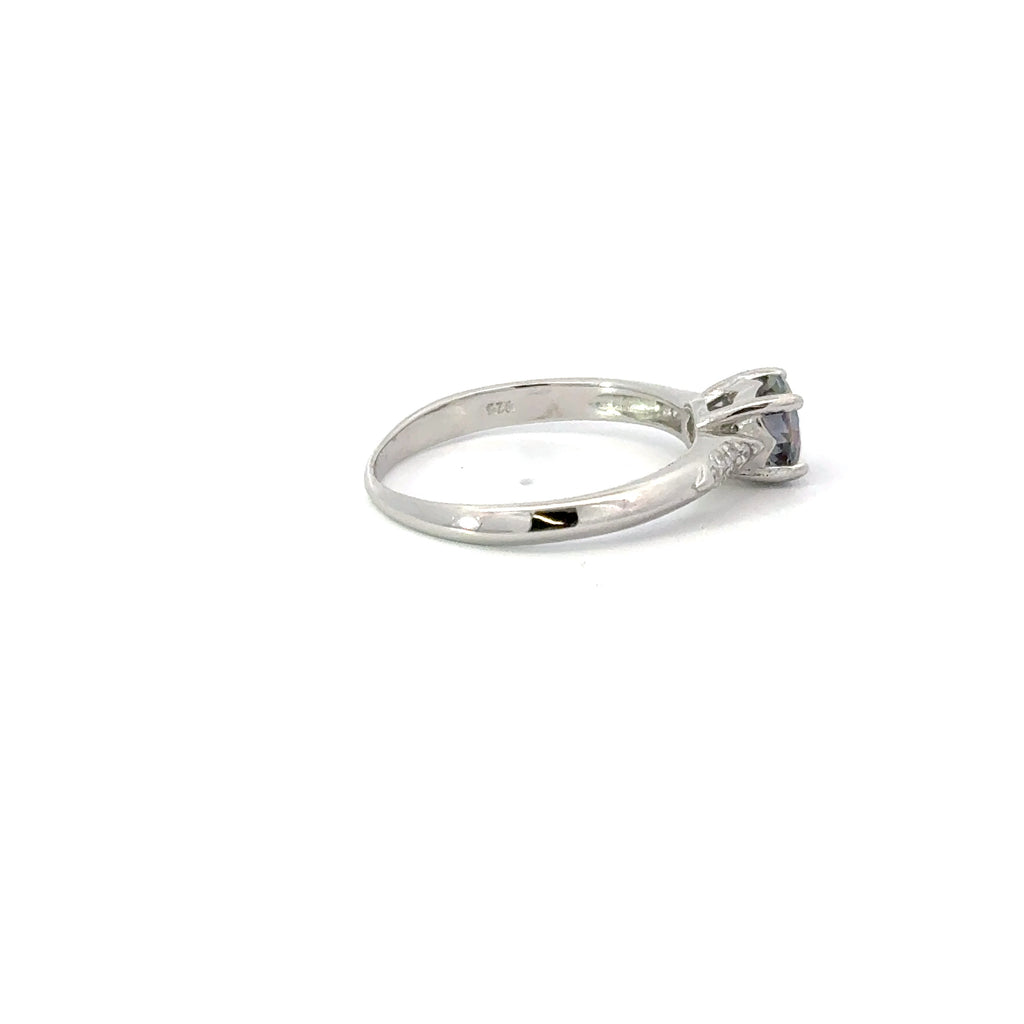 Mystic Topaz Cubic Zirconia Sterling Silver Ring (Round)