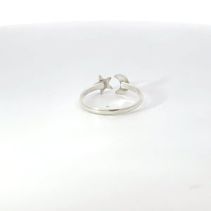 MOON AND STAR STERLING SILVER RING