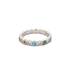 Load image into Gallery viewer, MULTICOLORED EVIL EYE RING