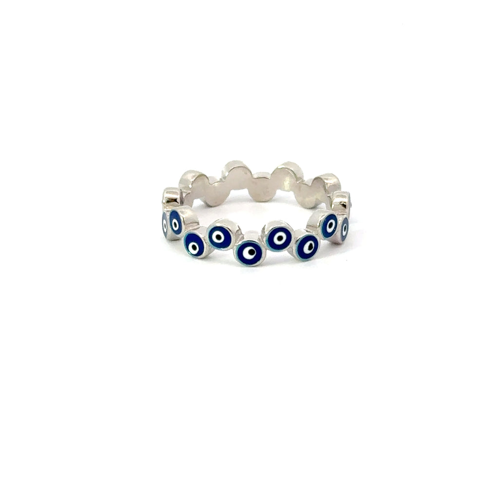 Evil Eye Ring Dark Blue