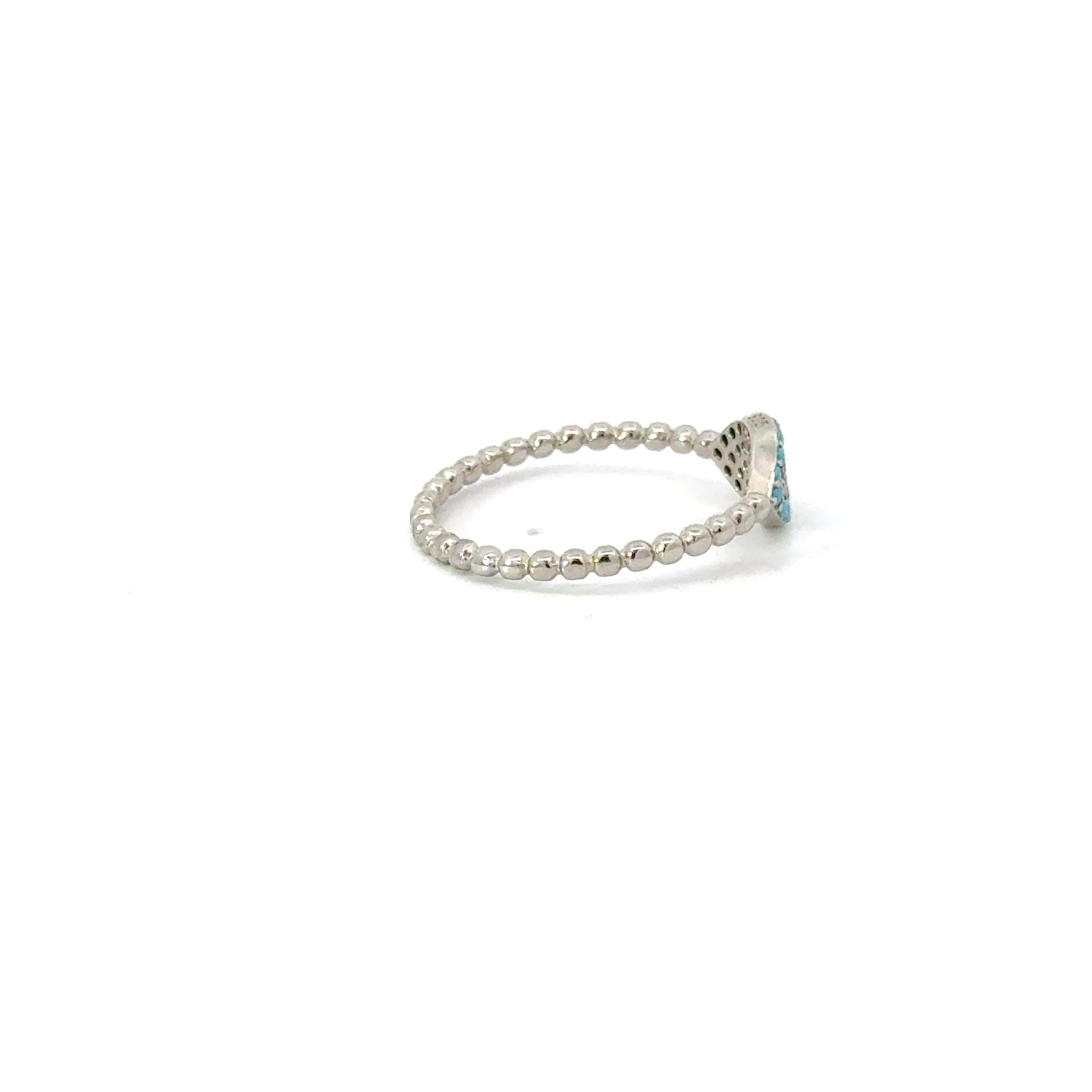 Turquoise Evil Eye Ring With Cubic Zirconia