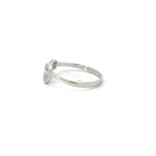 Load image into Gallery viewer, WHITE CUBIC ZIRCONIA STERLING SILVER RING (MUSICAL NOTE)