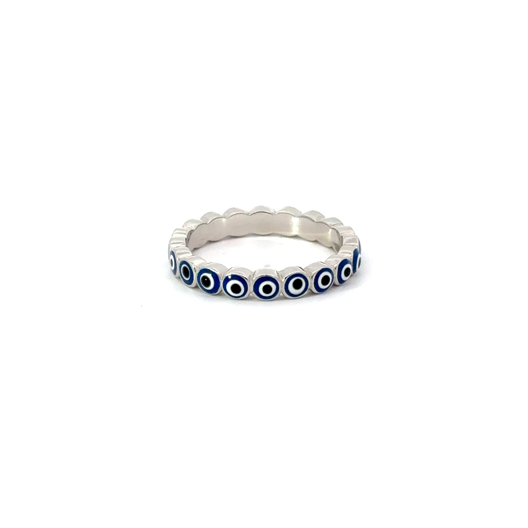 Dark Blue Evil Eye Ring